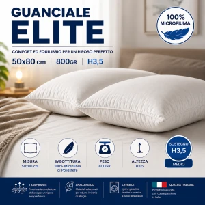 Guanciale in fibra effetto piuma ELITE
