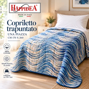 Copriletto trapuntato singolo in cotone OCCASIONE