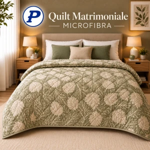 Copriletto trapuntato microfibra matrimoniale Pezzoli