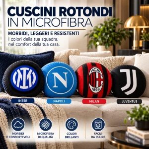 Cuscino rotondo in Microfibra diametro 40 cm.