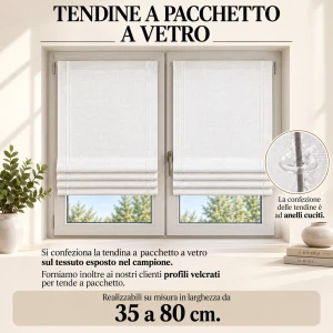 CONFEZIONE TENDINE A PACCHETTO A VETRO