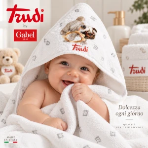 Accappatoio a triangolo neonato Trudi by Gabel
