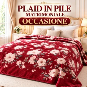 OCCASIONE DI FINE SERIE Plaid in Pile da letto mano velluto matrimoniale