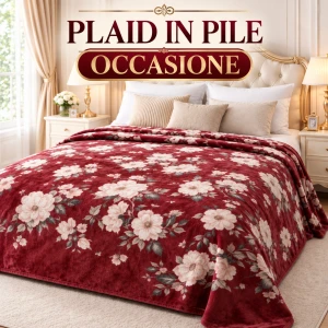 OCCASIONE DI FINE SERIE Plaid in Pile da letto mano velluto matrimoniale