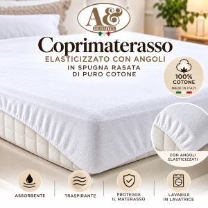 Coprimaterasso con angoli in spugna elasticizzata PORTOFINO