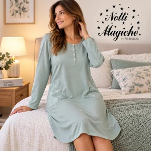 Camicia da notte in caldo cotone NOTTI MAGICHE
