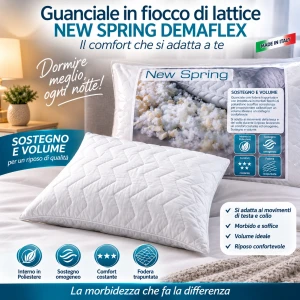 Guanciale in fiocco di lattice NEW SPRING DEMAFLEX