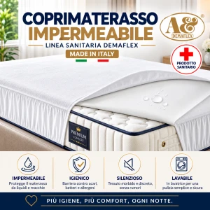 Coprimaterasso Impermeabile Linea Sanitaria Demaflex made in Italy