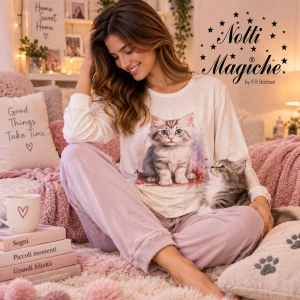 Pigiama donna in caldo cotone NOTTI MAGICHE