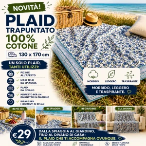 Plaid in cotone multiuso