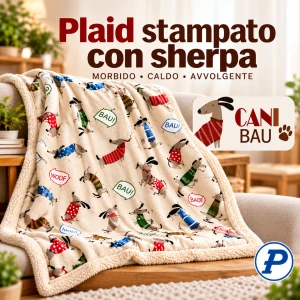 PLAID IN PILE CM. 130 X160 CON RETRO AGNELLATO