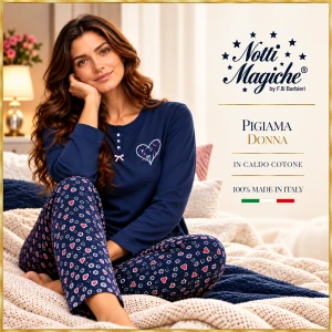 Pigiama donna in caldo cotone NOTTI MAGICHE
