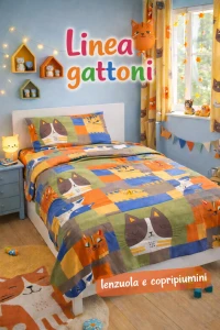 Completo lenzuola 1 piazza 100 % COTONE made in Italy
