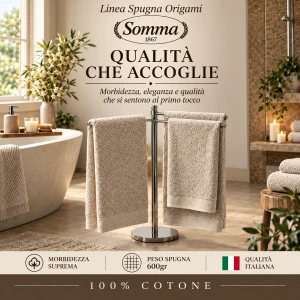 Linea asciugamani in Spugna 600 gr. Origami SOMMA .