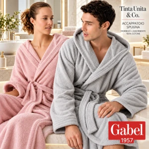 Accappatoio spugna con cappuccio TINTA UNITA & CO. Gabel