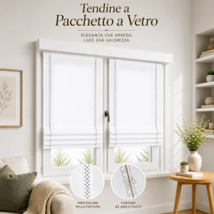 Confezione tendine a pacchetto a vetro