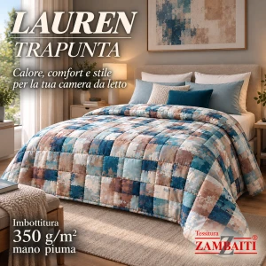 Trapunta invernale microfibra mano piuma LAUREN Zambaiti