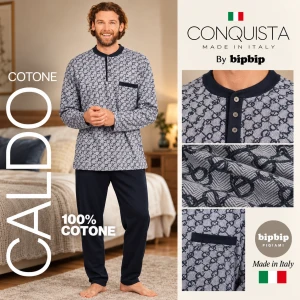 Pigiama uomo caldo cotone Bip Bip