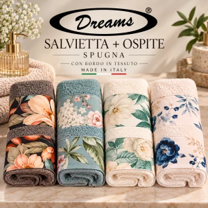 Salvietta ospite spugna com bordo in tessuto Dreams
