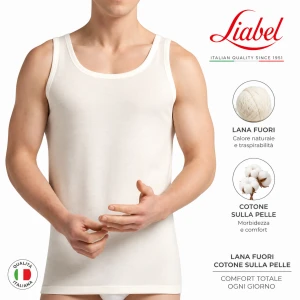 Canottiera LIABEL Lana fuori cotone sulla pelle