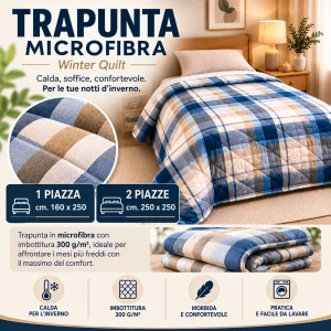 Trapunta invernale Microfibra matrimoniale